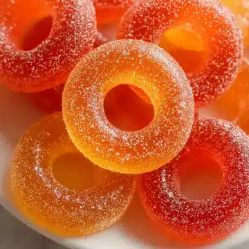Homemade Gummy Peach Rings