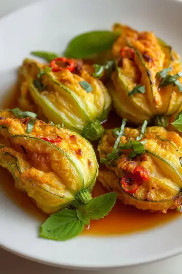Irresistibly Delicious Stuffed Zucchini Flowers Recipe