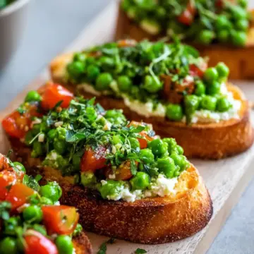 Easy Pea Bruschetta