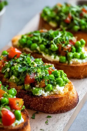 Easy Pea Bruschetta