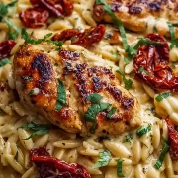 Delicious Creamy Marry Me Chicken with Orzo and Sun-Dried Tomatoes
