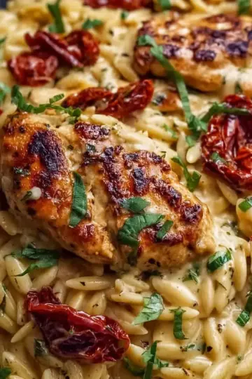 Delicious Creamy Marry Me Chicken with Orzo and Sun-Dried Tomatoes