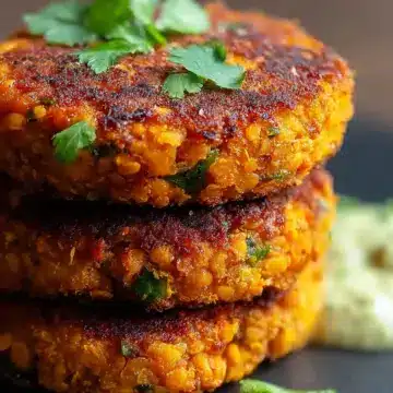 Crispy Sweet Potato and Red Lentil Patties