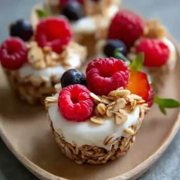 Frozen Yogurt Granola Cups