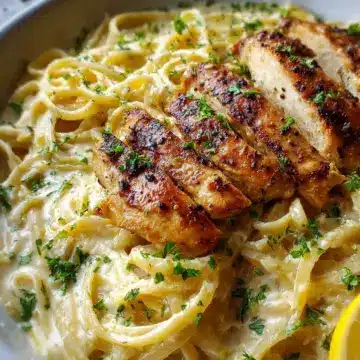 Lemon Garlic Chicken Alfredo
